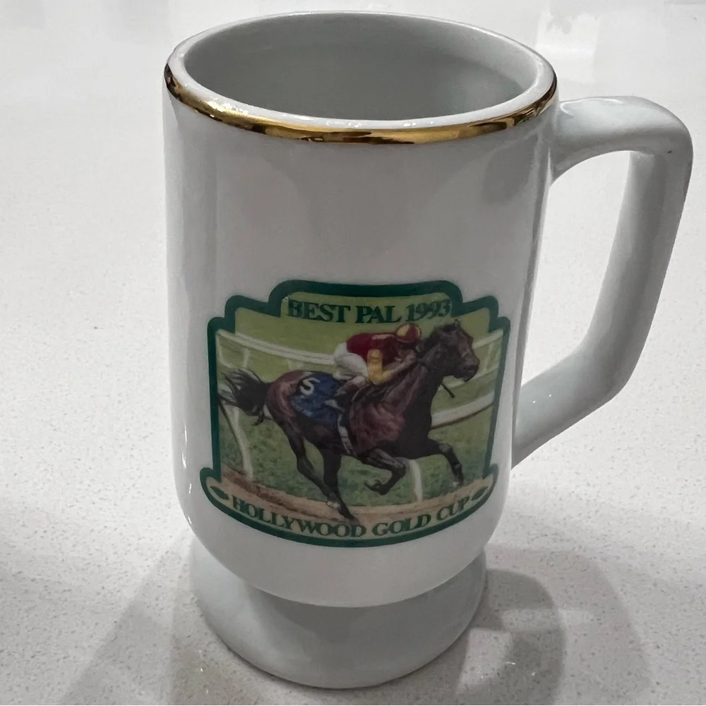 Hollywood Park‎ 1994 Gold Cup Best Pal & Swaps Mug Set Horse Racing Set Of 2